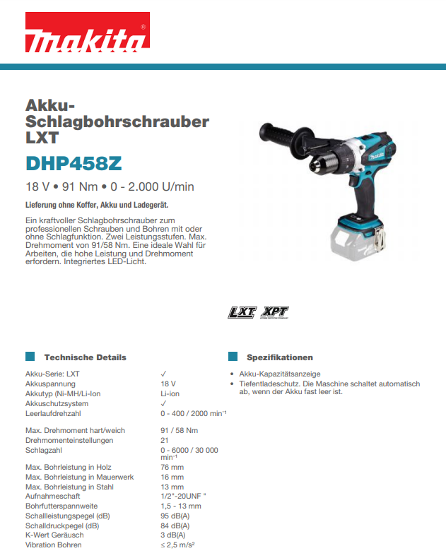 Makita 18V Akku-Maschinen-Set 'DLX6046 ' 6-teilig inklusive 3 Akkus 3,0AH und Ladegerät