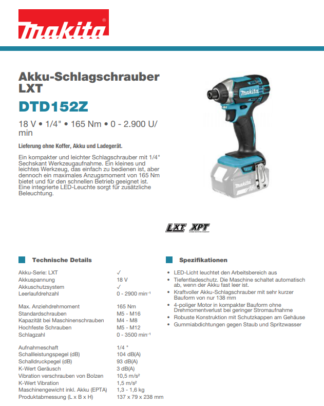 Makita 18V Akku-Maschinen-Set 'DLX6046 ' 6-teilig inklusive 3 Akkus 3,0AH und Ladegerät